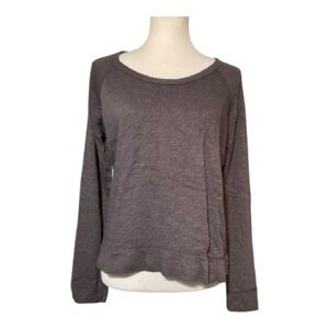 James Perse Standard Cropped Raglan Pullover Top Size 3 (Lg)